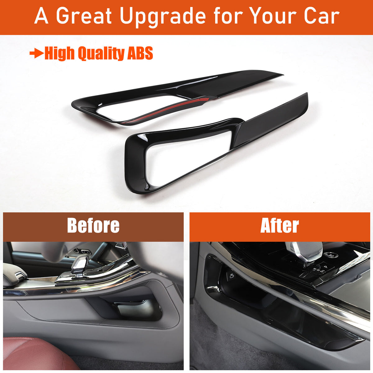 Glossy Black Center Console Gear Shift Strip Trim For Range Rover Sport 2023-24 2