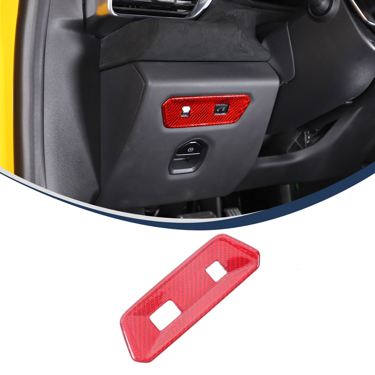Red Real Carbon Fiber Interior Exterior Conosle Trim Cover For Lotus EMIRA 21-25 33