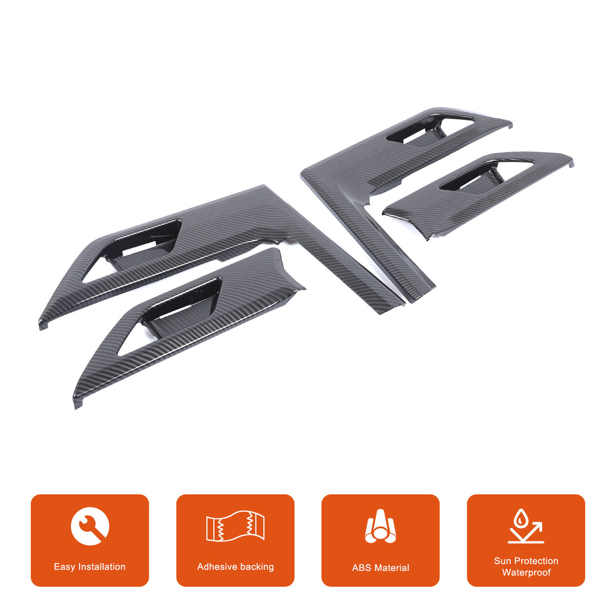 ABS Carbon Fiber Interior Door Bowl Panel Trim Cover For Lexus GX550 2025+ 7