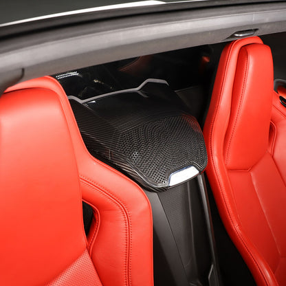 Real Carbon Fiber Rear Speaker Upper Panel Trim For Corvette C8 Coupe Z06 US 14