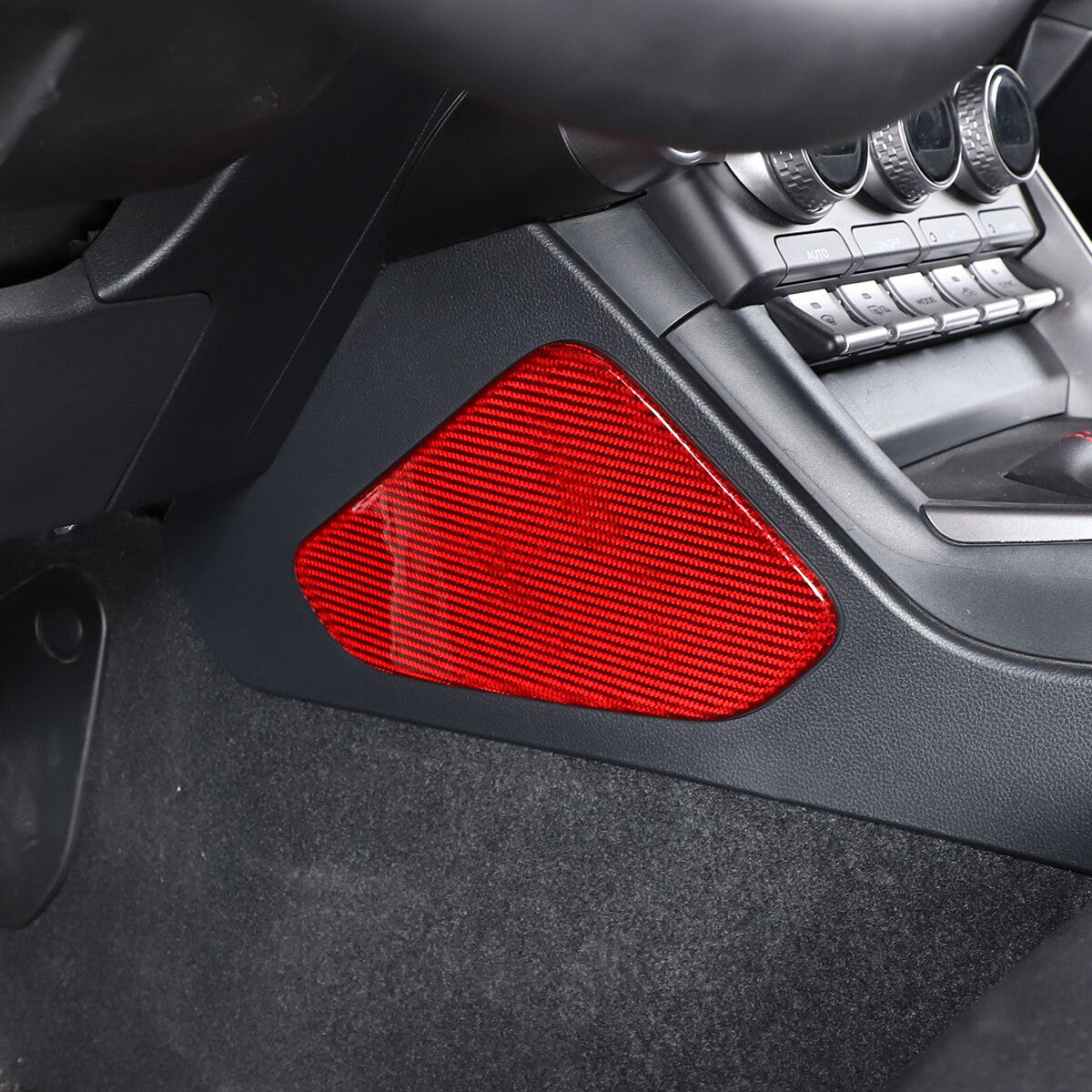 Red Real Carbon Fiber Interior Center Console Trim Set Kit For Subaru BRZ 22+ 55