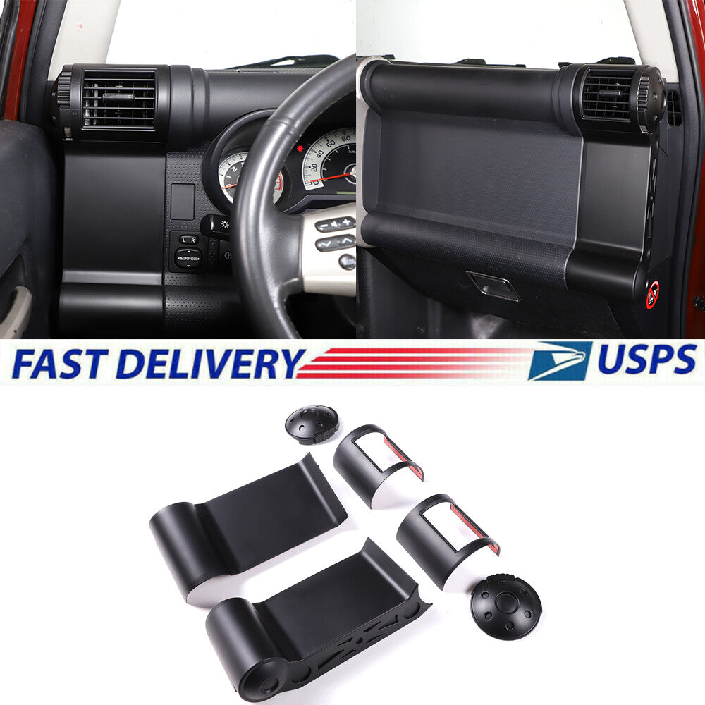 Matte Black Dashboard Side Air Outlet Vent Trim For Toyota FJ Cruiser 2007-21 1