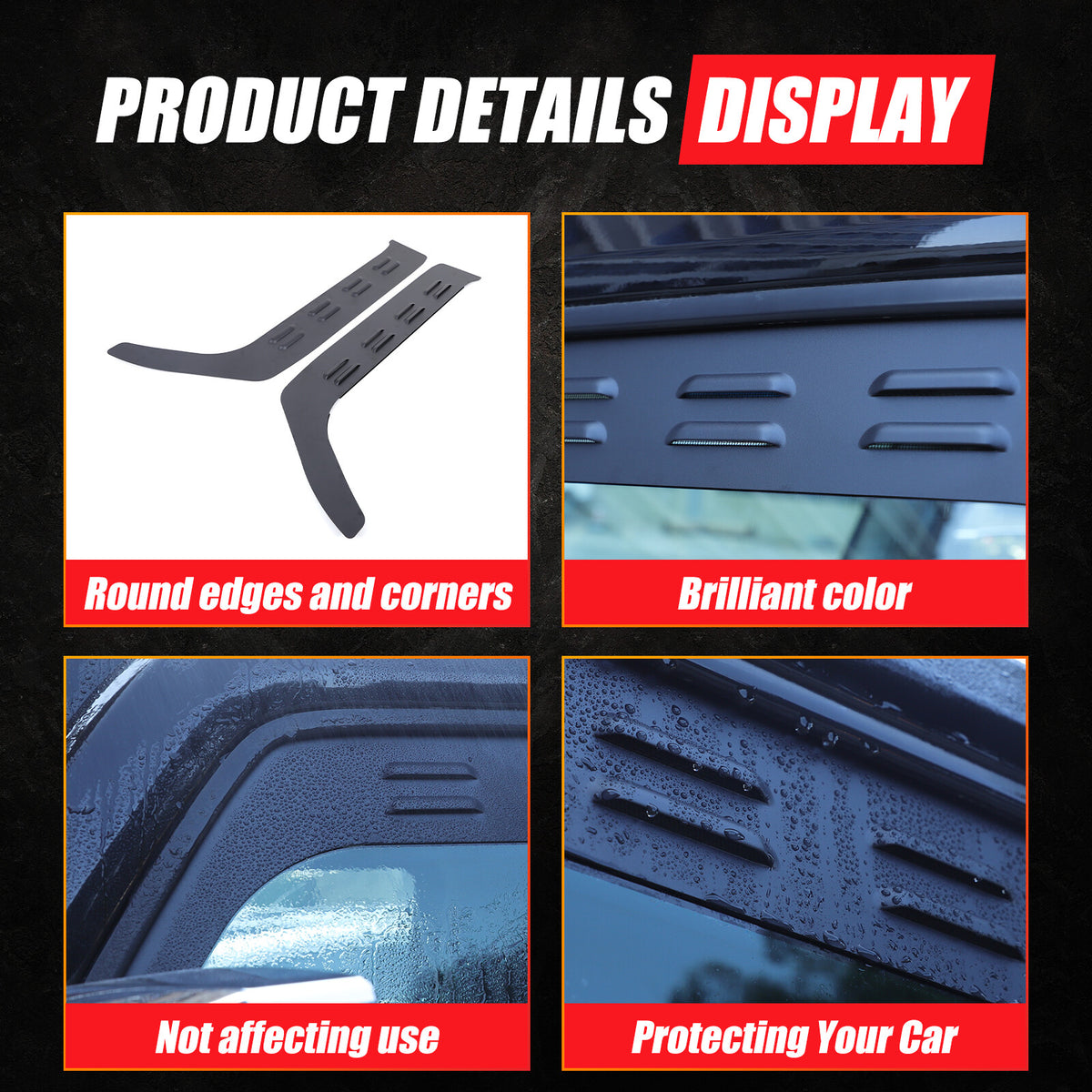 Alloy Front Door Window Louver Air Vent Panel Trim Cover For Hummer H3 05-09 US 7