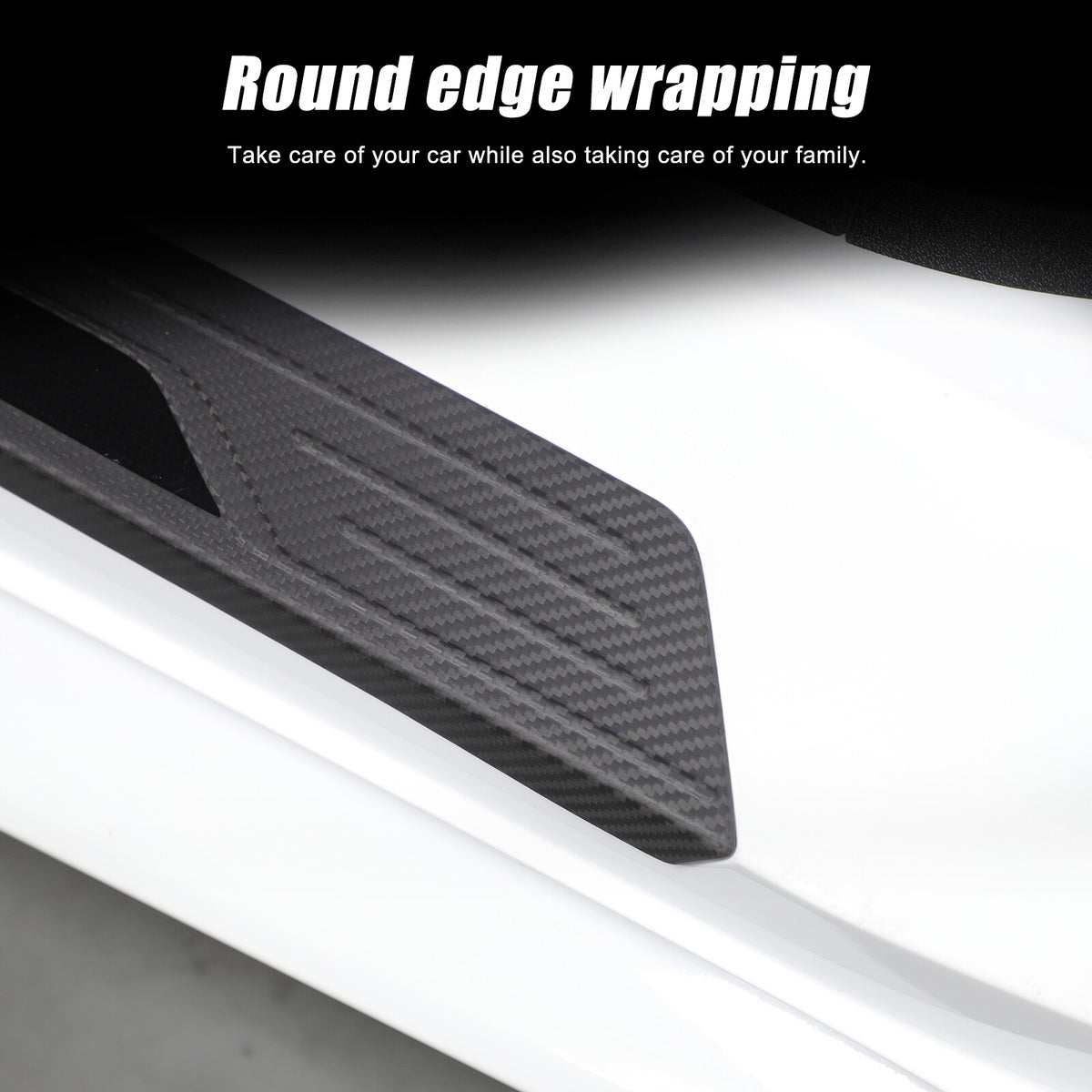 Matte Real Carbon Fiber Scuff Plate Door Sill Cover Protector For Corvette C8 22