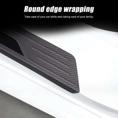 Matte Real Carbon Fiber Scuff Plate Door Sill Cover Protector For Corvette C8 22