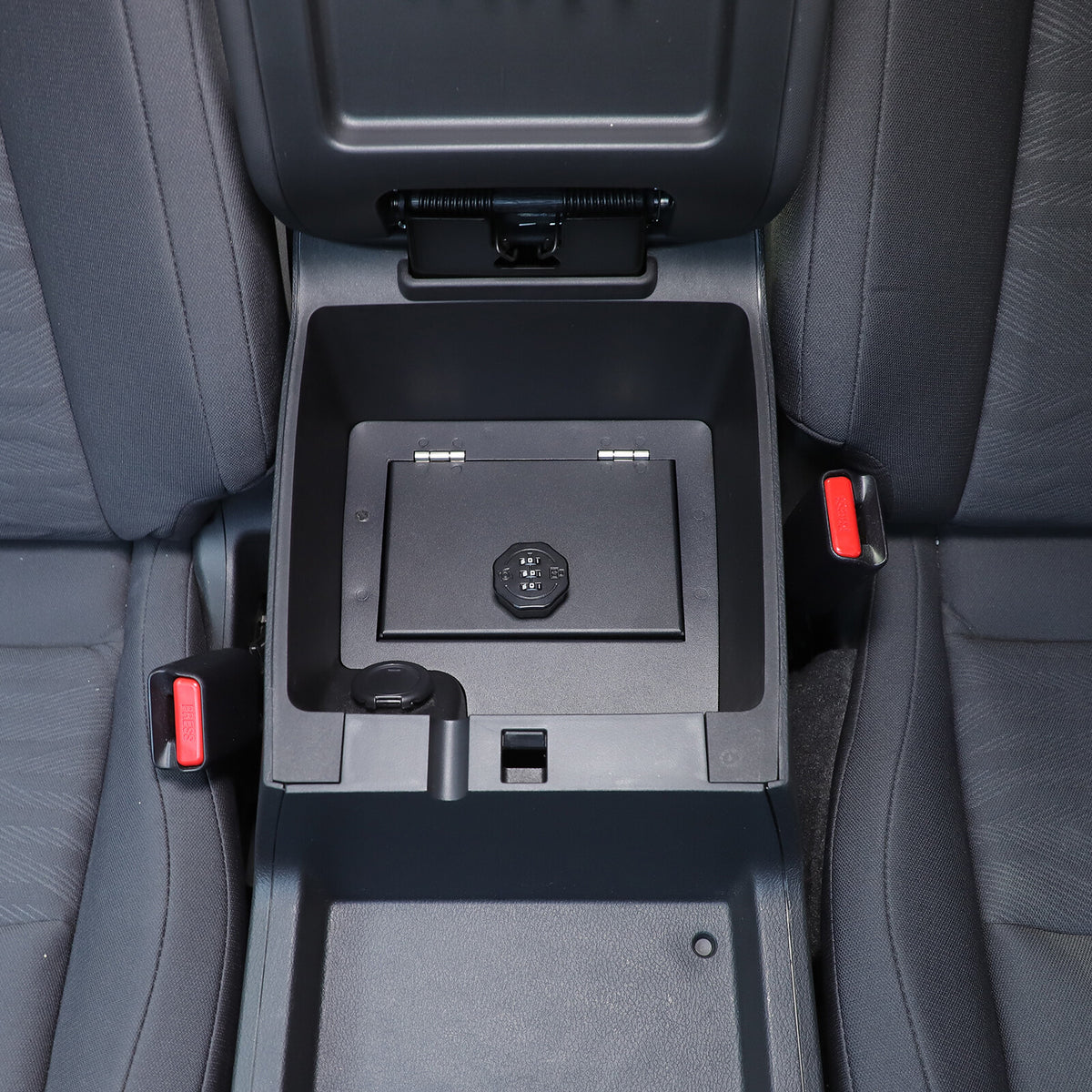 Center Console Safe GUN Storage Lock Box W/ TRAY For Nissan Frontier 2022+ 7