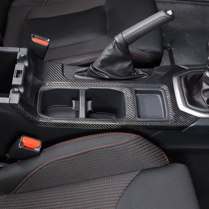 Real Carbon Fiber Console Gear Shift Panel For Subaru WRX STI VB S4 MT 2022 2024 4