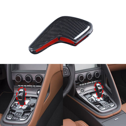 Real Carbon Fiber Center Gear Shift Knob Cover Trim For Jaguar F-TYPE X152 2013+ 1