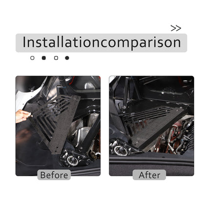 Gloss Real Carbon fiber Engine Bay Side Panel Cover Overlay For Corvette C8 20+ 3