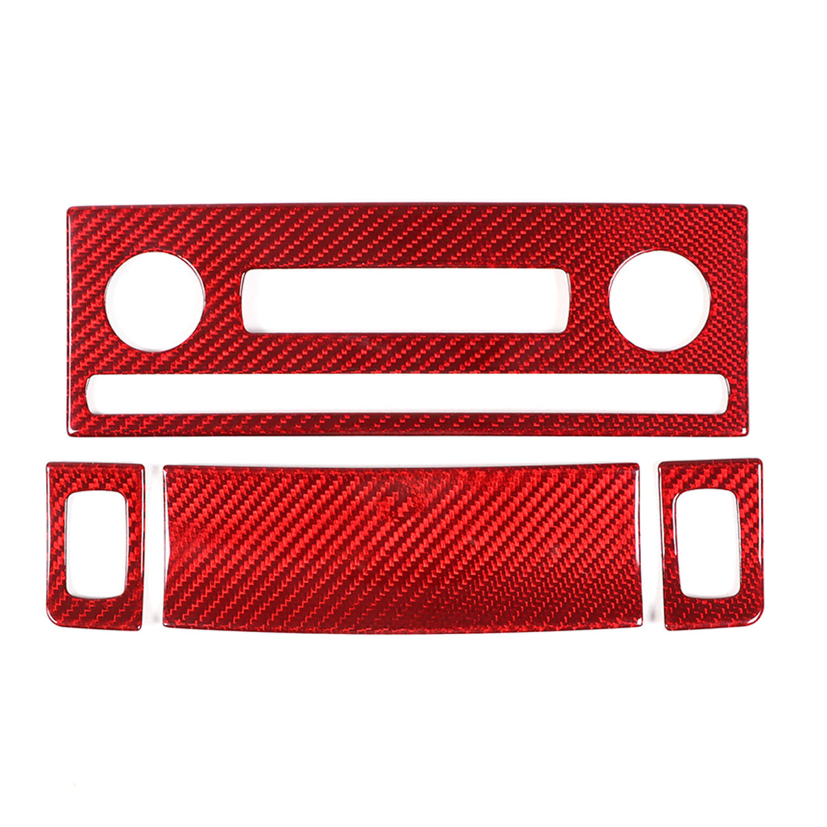 Red Real Carbon Fiber Center Console Air Conditioner Trim For Corvette C6 05-13 9