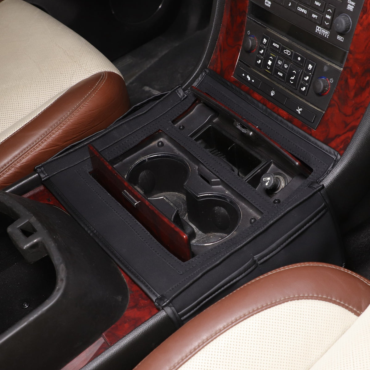 Suede Cloth Center Console Gear Shift Trim Cover For Cadillac Escalade 07-14 US 15