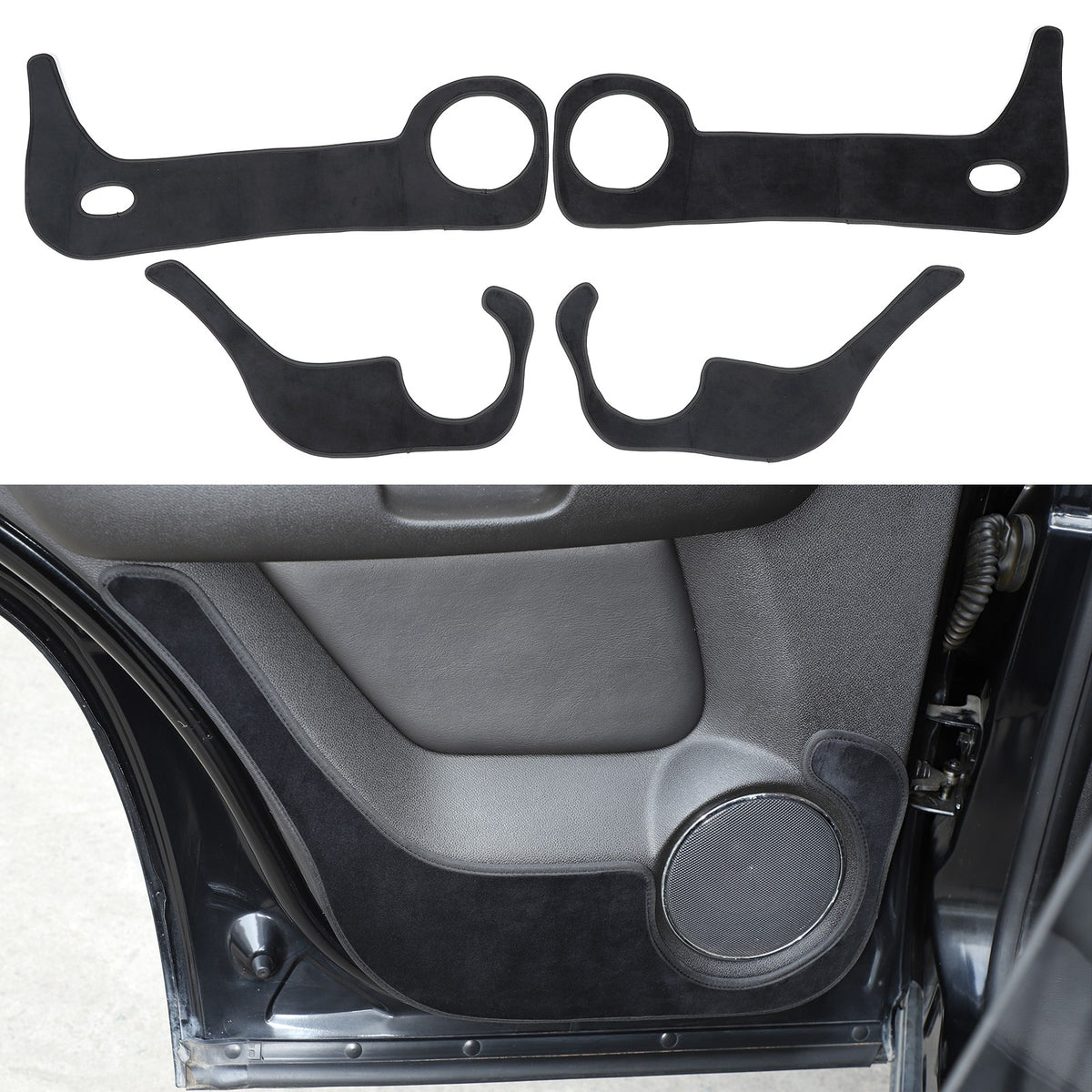 Door Side Anti-Kick Anti-Dirty Guard Cover Trim For Cadillac Escalade 2007-2014 1