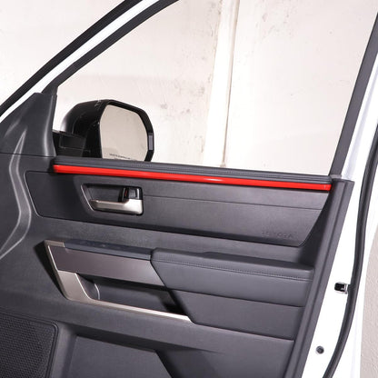 For Toyota Tundra 2022-23 Inner Interior Door Panel Trim ABS Red 4PCS US 14