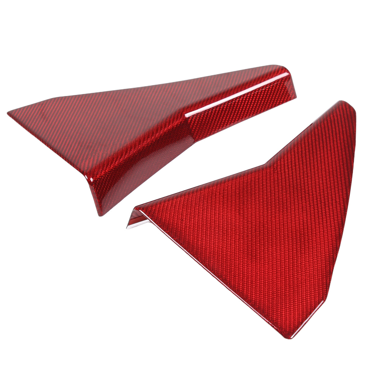 Red Real Carbon Fiber Rear Window Corner Panel Cover Trim For Corvette C8 20-26 8