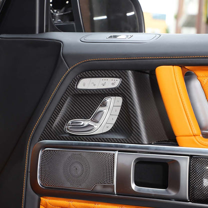 Matte Carbon Fiber Seat Adjustment switch Frame Cover For Benz G Class W463 19+ 9