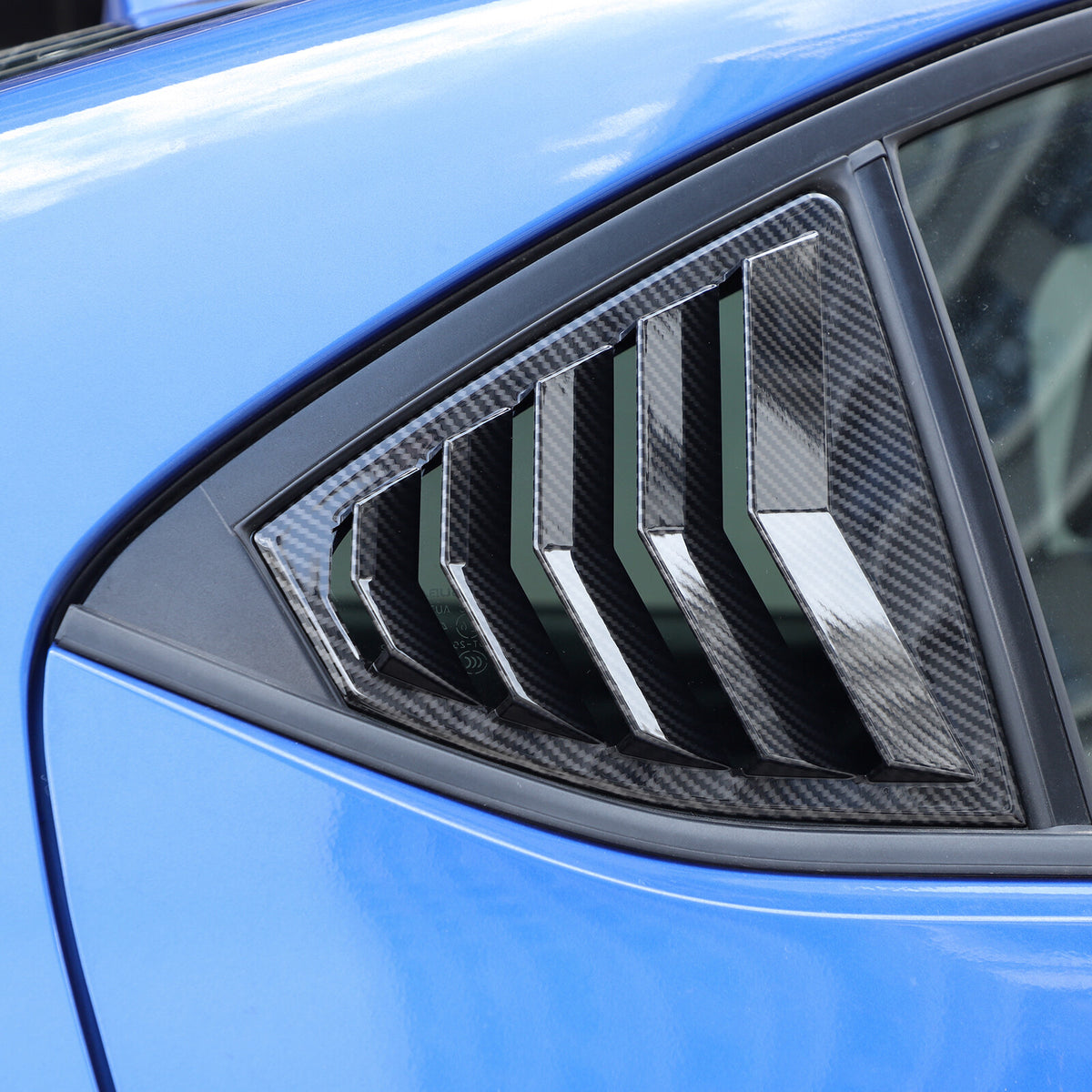 ABS Carbon Fiber Rear Window Louvers Shutter Blinds Trim For Subaru WRX VB 22-24 8