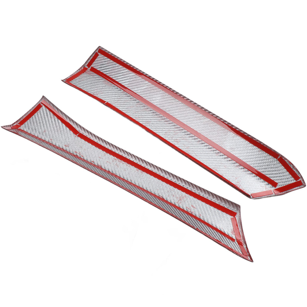 Red Real Carbon Fiber Gear Shift Side Panel Trim For Subaru WRX VB AT 2022+ 12