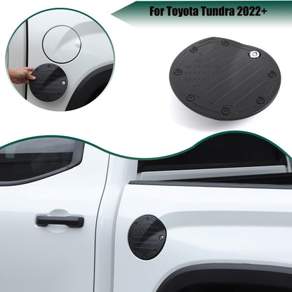 US Flag Alloy Fuel Tank Anti-Theft Lock Cover Gas Cap For Toyota Tundra 22+ US 2