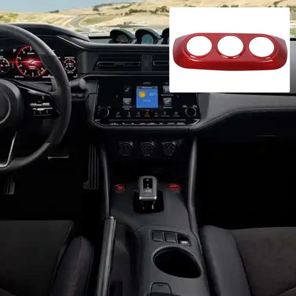 Red Real Carbon Fiber Interior Center Console Trim For Nissan Z 400Z RZ34 2023+ 54