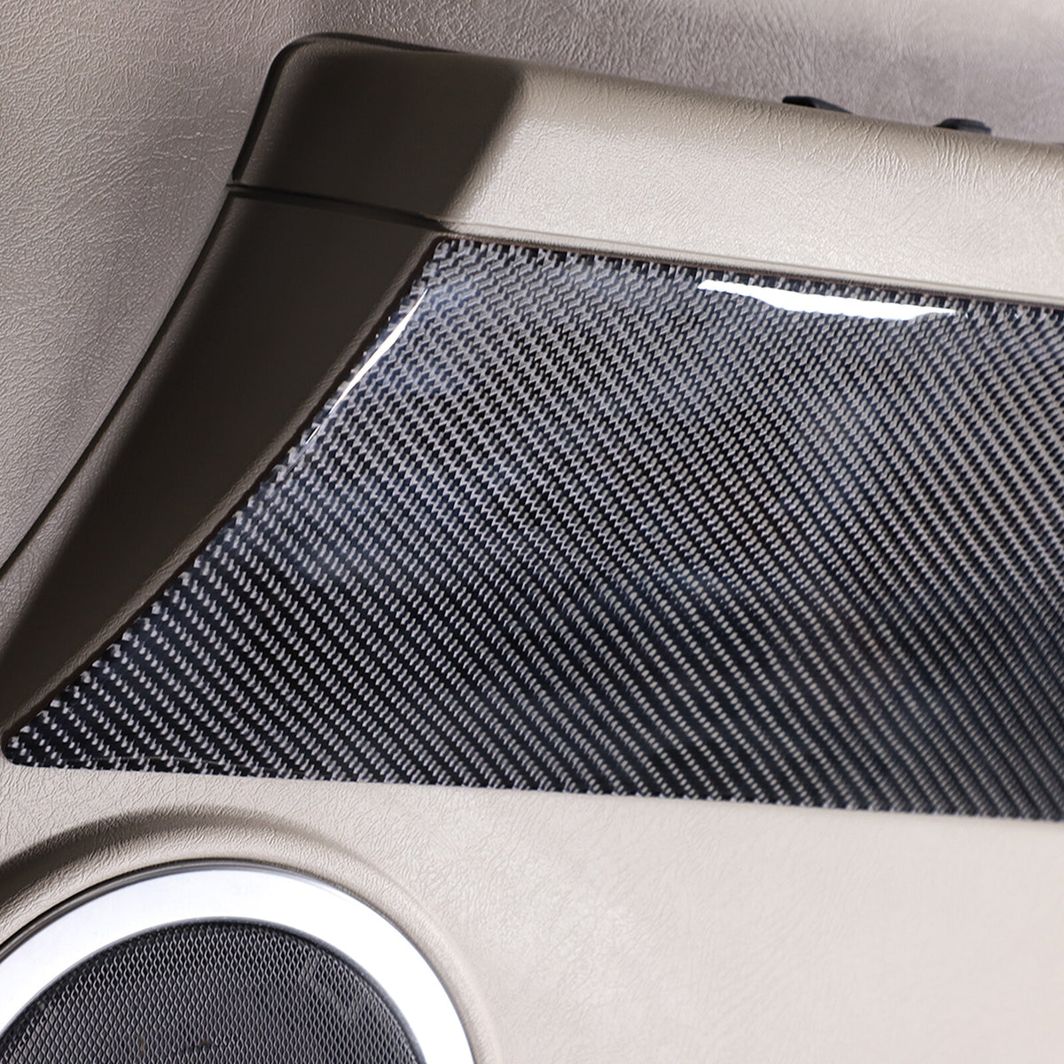 Soft Carbon Fiber Interior Door Panel Trim Stickers for Hummer H2 2003-07 US 6
