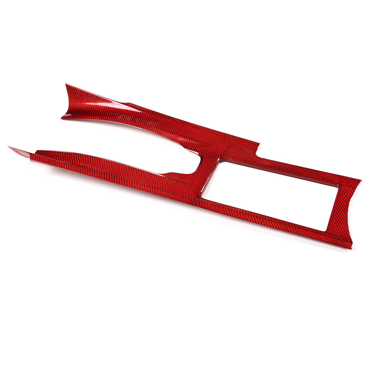 Red Gear Shift Panel Cover Sticker Carbon Fiber For Nissan GTR R35 2008-2016 3