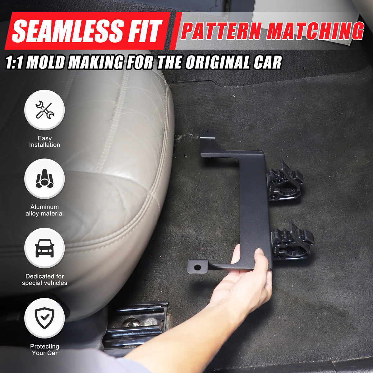 Passanger Side Under Seat Flashlight Holder Bracket Mount For Hummer H2 2003-09 15