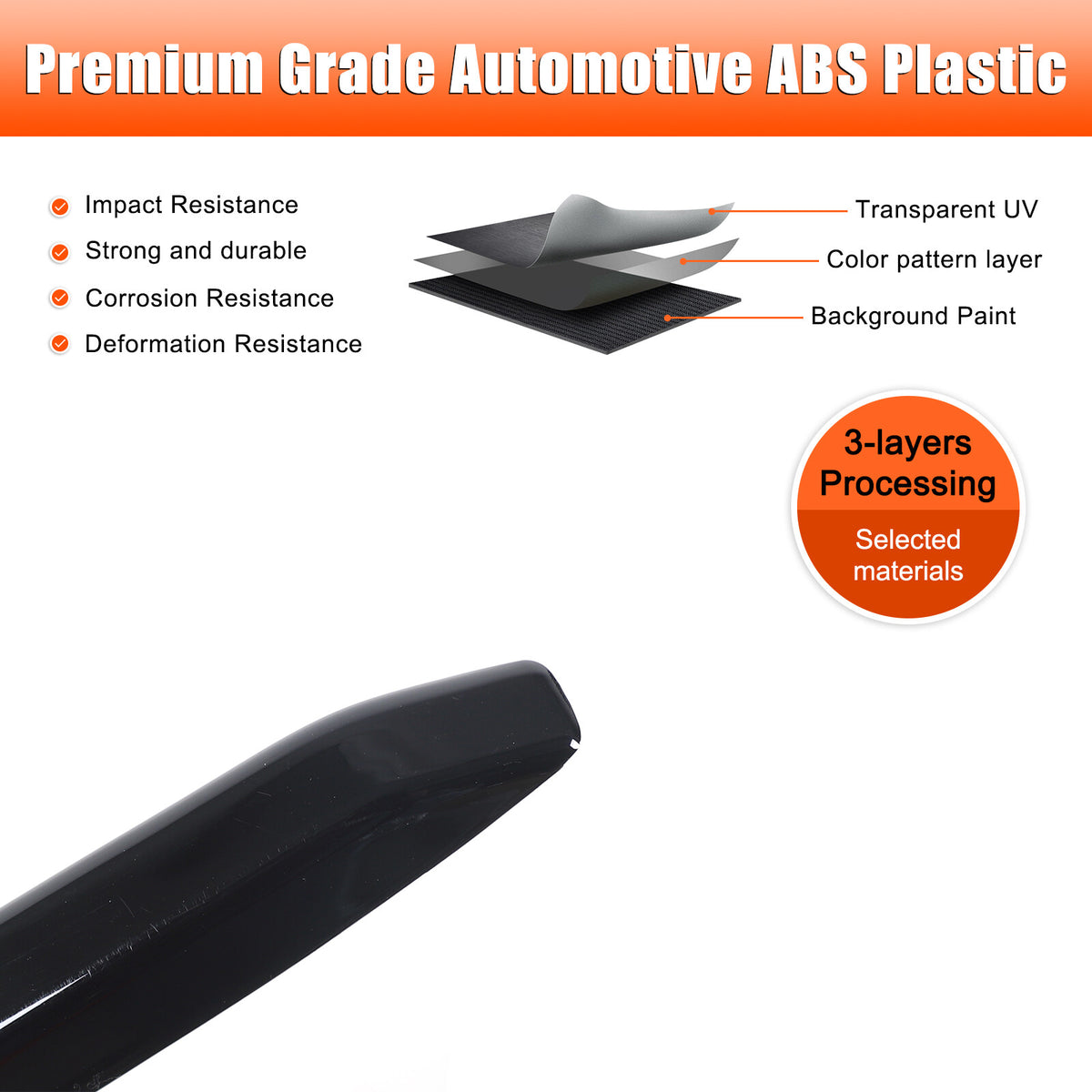 Glossy Black Rear Bumper Corner Trim Cover For Cadillac Escalade 2021-2025 6