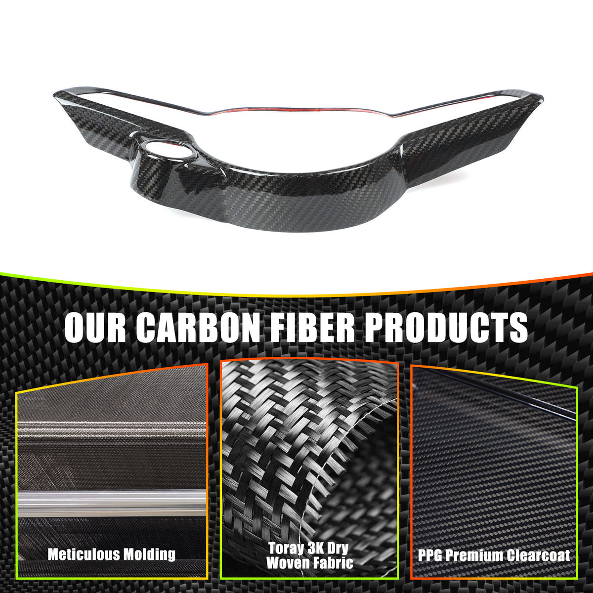 Real Carbon Fiber Steering Wheel Cover Trim for Alfa Romeo Tonale 2023-2024 US 17