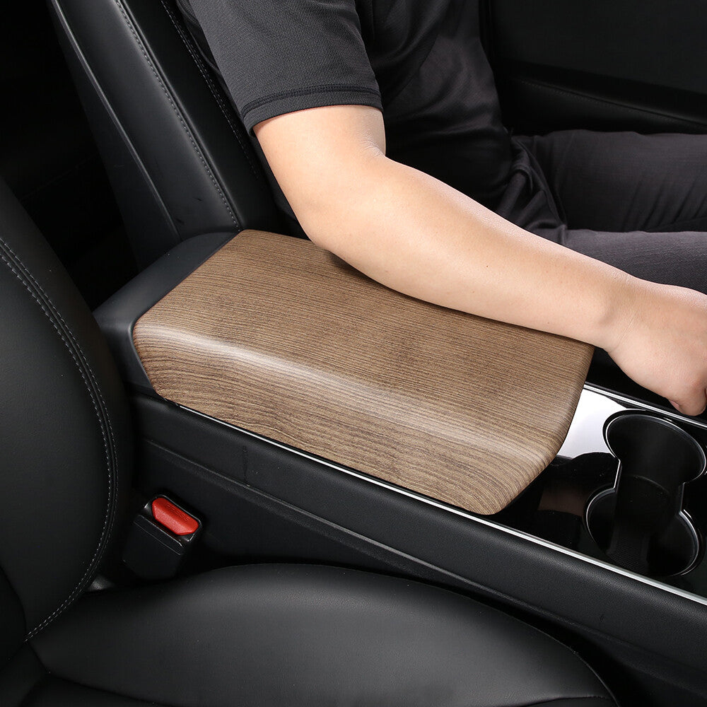 ABS Wood Center Console Armrest Box Panel Trim Cover For Tesla Model 3 17-21 US 10