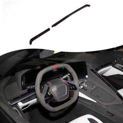 Carbon Fiber ABS Dashboard Side Air Vent Trim Cover For Corvette C8 2026+ 14