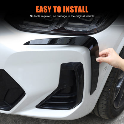 Glossy Black Front & Rear Bumper Trim Set For BMW X3 X4 G01 G02 M Sport 2022+ 18