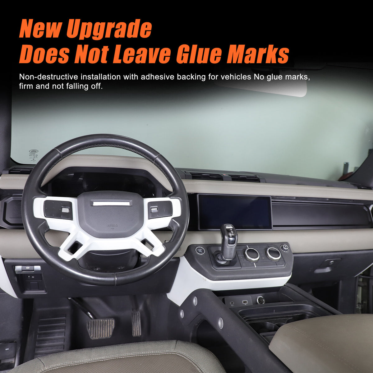 Matte Real Carbon fiber Dashboard wordmark Trim Cover For LR Defender 20-23 US 8