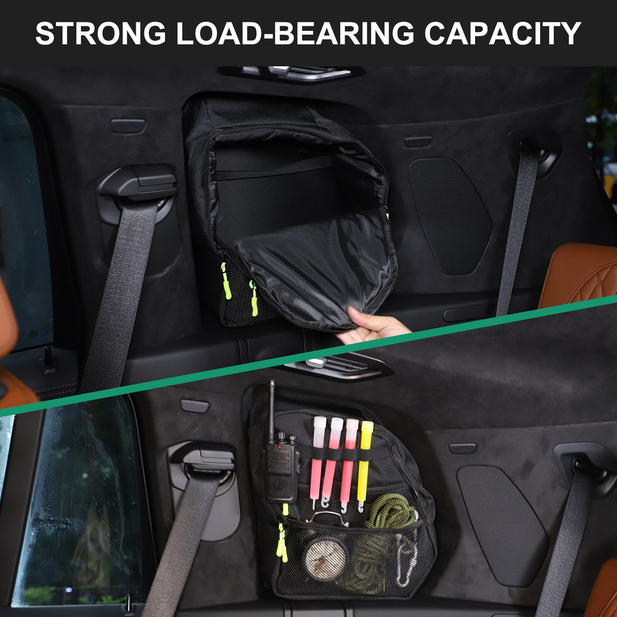 Black Rear Trunk Side Storage Bag Pockets Organizer For BMW X7 G07 2019-23 6