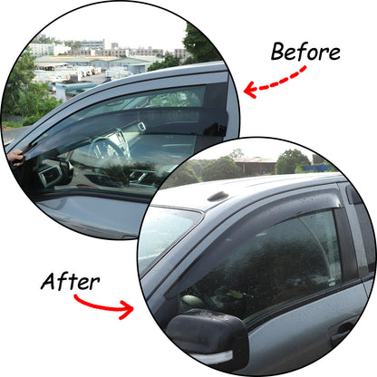 Black Window Rain Guards Visor Rain Guard Wind Deflectors For Nissan Titan 16-23 19