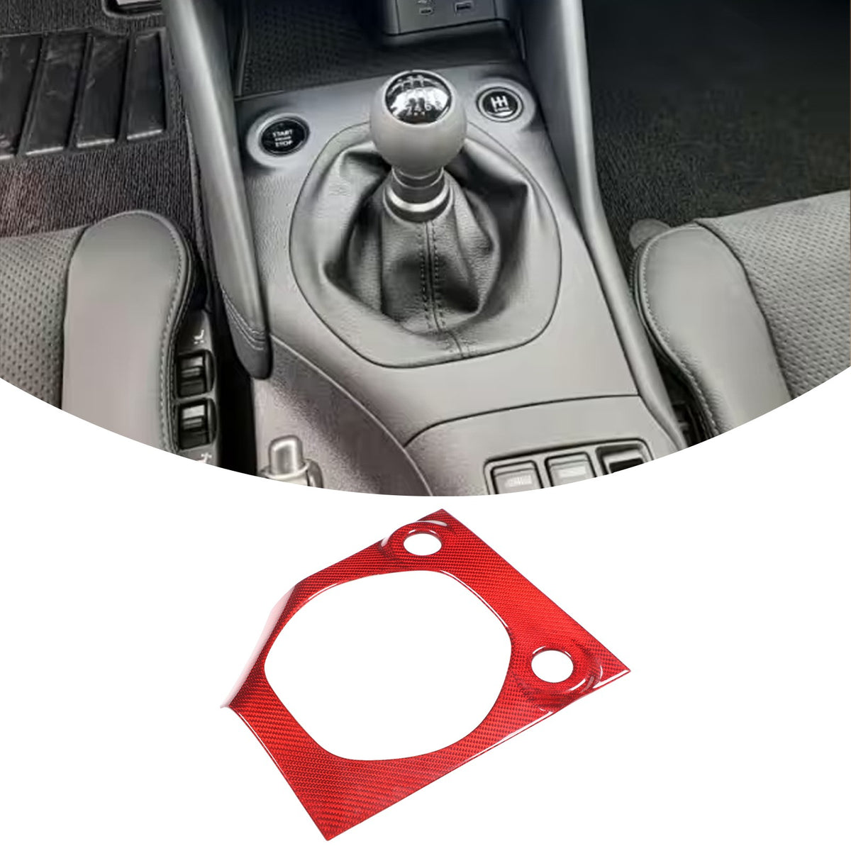 Red Real Carbon Fiber Interior Center Console Trim For Nissan Z 400Z RZ34 2023+ 26