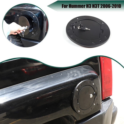 Alloy Locking Fuel Door Gas Tank Cap Cover Lock Key For Hummer H3 2006-2010 1