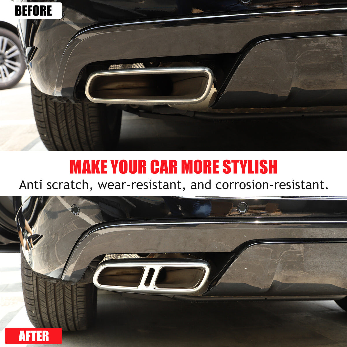 ABS Rear Exhaust Muffler Tail Pipe Cover Trim For Range Rover Sport 2023+ US 8