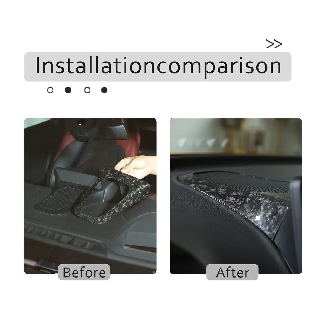 Forged Real Carbon Fiber Dashboard Speaker Trim Cover For Toyota Supra A90 2019+ 20