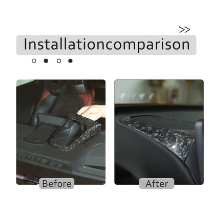 Forged Real Carbon Fiber Dashboard Speaker Trim Cover For Toyota Supra A90 2019+ 20