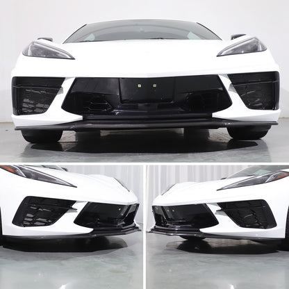 Real Carbon Fiber Front Bumper Lip Splitter For 20-26 Corvette C8 Z51 Stingray 14