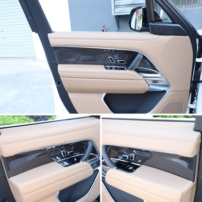 Honeycomb Carbon Fiber Interior Door Panel Trim For LR Range Rover Vogue L460 19