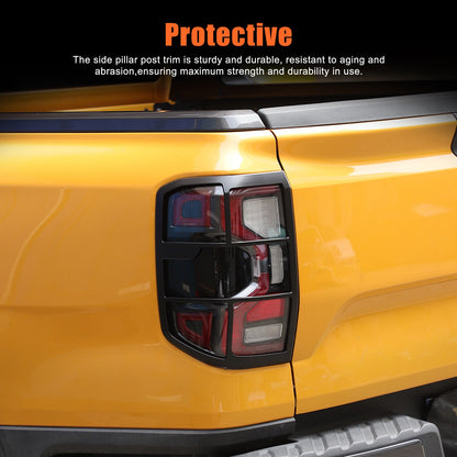 Matte Black ABS Tail Light Frame Trim For Ford Ranger T9 2023+ US 7