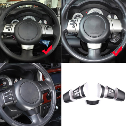 Matte Black Center Console Button Trim Cover Set For Toyota FJ Cruiser 2007-21 4