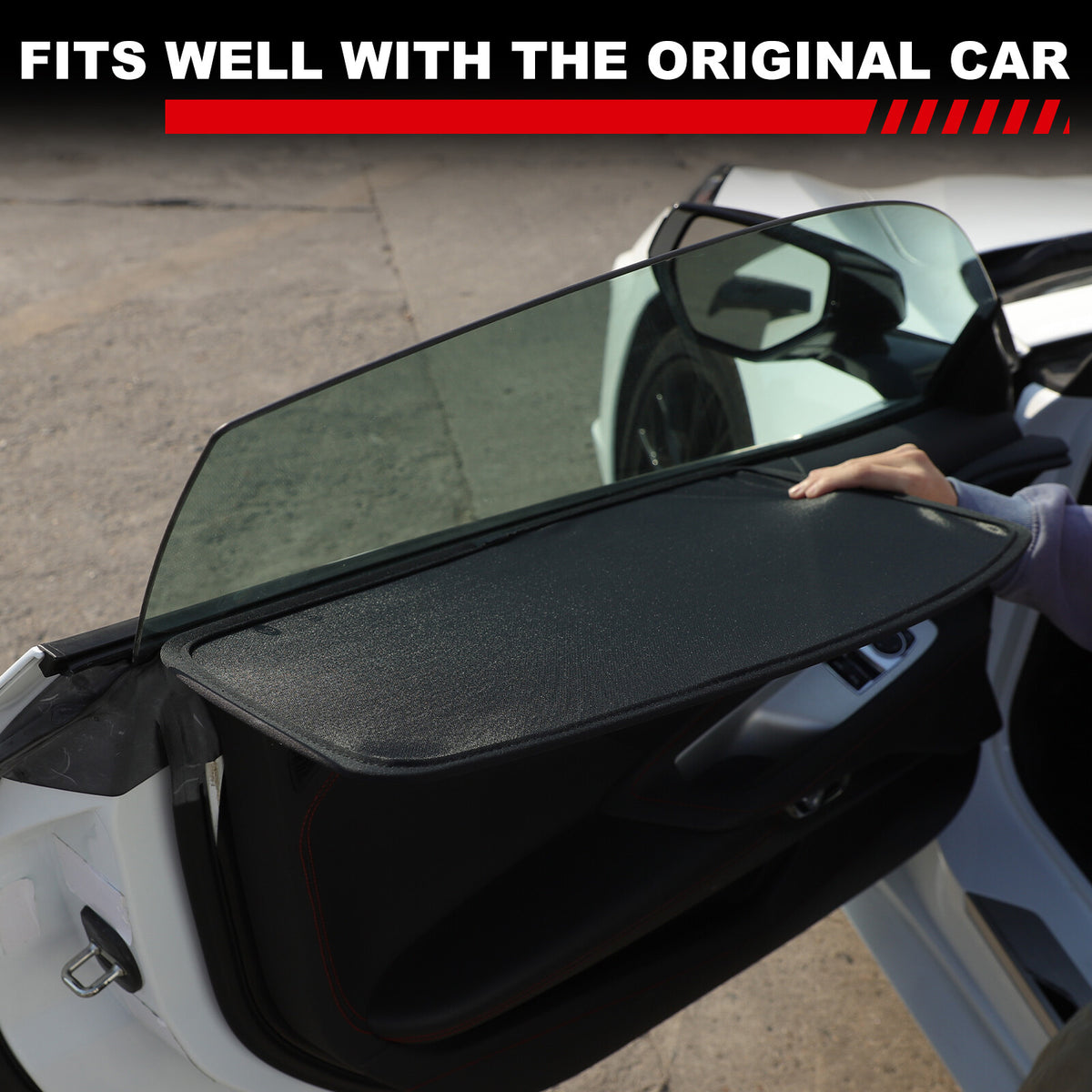 Car Front Window Screen Sun Shade Mesh Cover For Corvette C8 2020-26 US 18