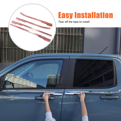 Silver ABS Lower Window Molding Trim For Ford Maverick 2022+ US 5