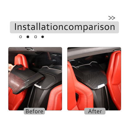 Real Carbon Fiber Rear Speaker Upper Panel Trim For Corvette C8 Coupe Z06 US 24