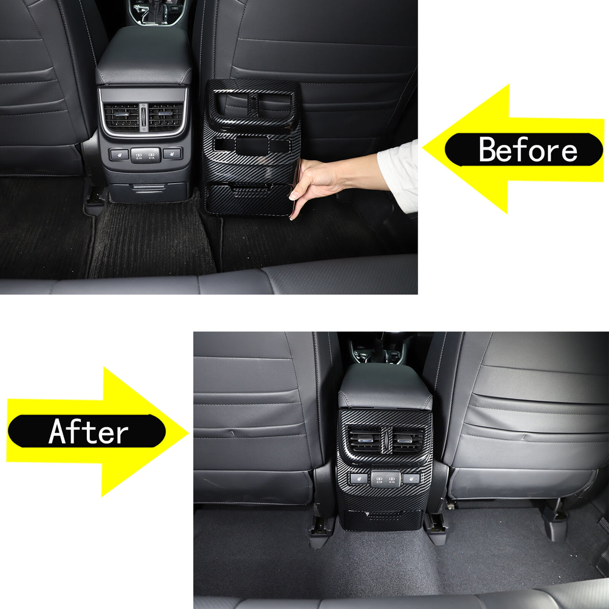 ABS Carbon Fiber Rear Air Vent Outlet Cover Trim For ​Subaru Outback 2021-23 US 11