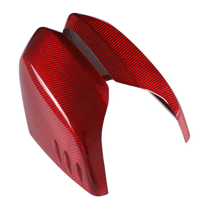 Red Real Carbon Fiber Side Mirror Cover Trim W/Air Vent For Corvette C8 2020+ 12