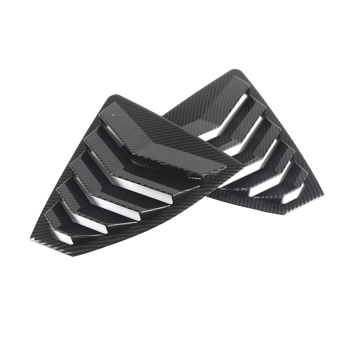 ABS Carbon Fiber Rear Window Louvers Shutter Blinds Trim For Subaru WRX VB 22-24 16