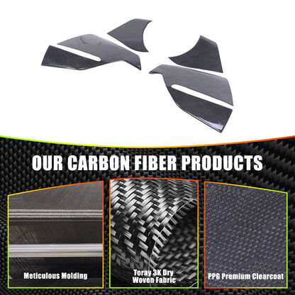 Honeycomb Carbon Fiber Rearview Mirror Base Cover Trim For Corvette C8 2020-2026 20